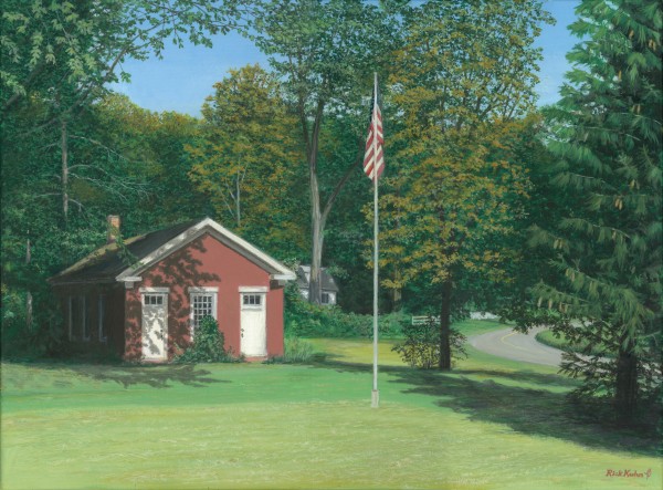 Lands End School - Newtown Scenes 18 X24  by Rick Kuhn